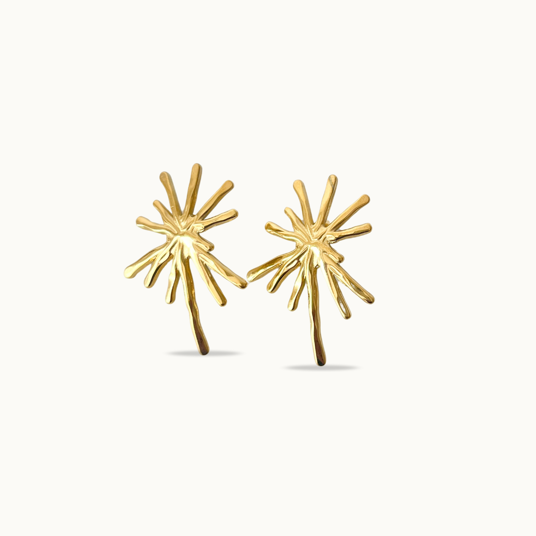 Boucles d’oreilles acier inoxydable éclat solaire - Radiance Gold