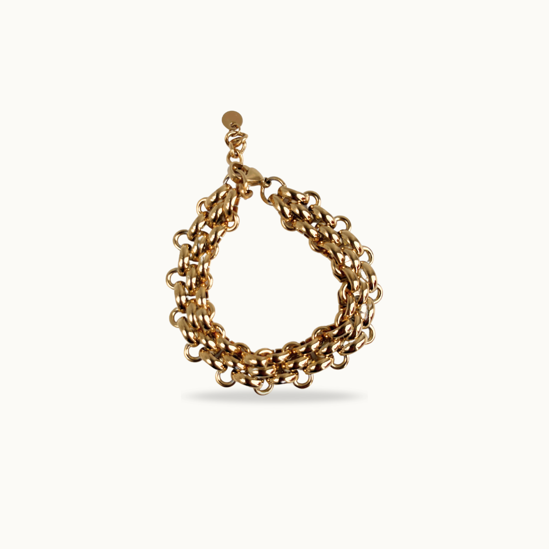 Bracelet multi-rangs chunky - Statement Gold